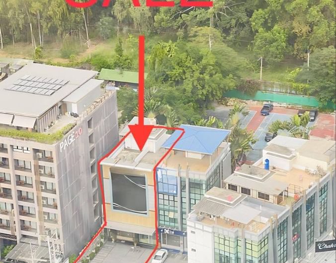 Commercial building for sale in the heart of Pattaya City, near Pattaya Beach, Pattaya Sai 2, Chonburi