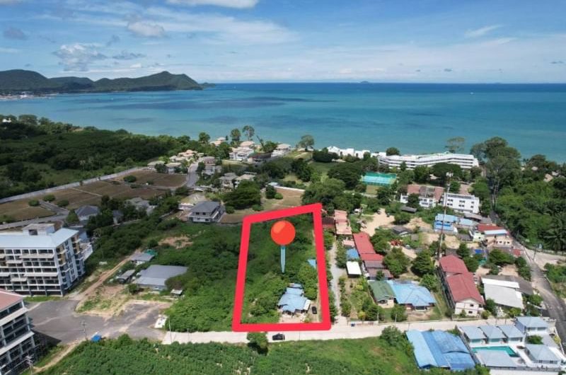 Land for sale near the sea, Na Jomtien area, beautiful plot, community area, Sattahip, Chonburi