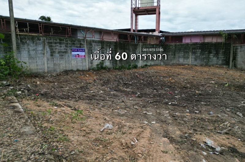 Land for sale in Bueng Lang community, small plot, good location, cheap price, near Worakit Market