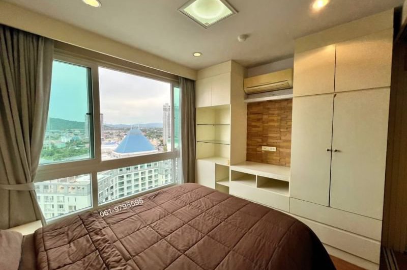 For rent: Ladda Condo View Sriracha, beautiful room, high floor, fully furnished, good location, city center