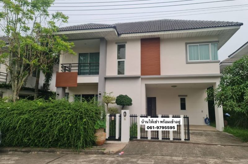 Single house for rent, Bo Win, fully furnished, move in Ready, Living Hill project, Sriracha-Bo Win, Chonburi