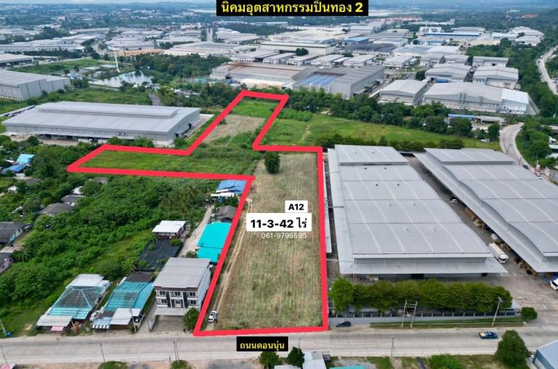 Land for sale in Sriracha, prime location, near Road 331, next to Pinthong 2 Industrial Estate